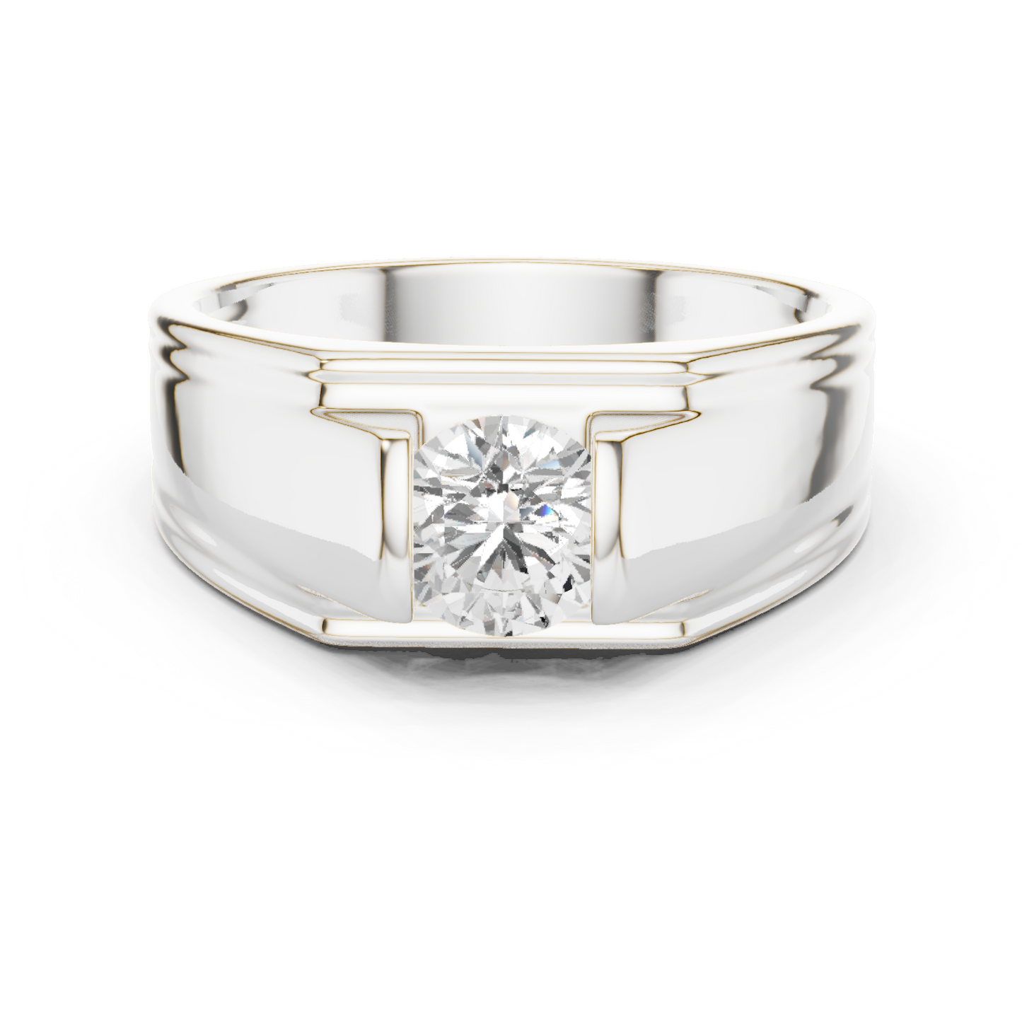 Lab Grown Round Shape Diamond, Dazzling Every Time Any occasion Men's Diamond Ring - HIGHCARAT DIAMONDS