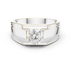 Lab Grown Round Shape Diamond, Dazzling Every Time Any occasion Men's Diamond Ring - HIGHCARAT DIAMONDS
