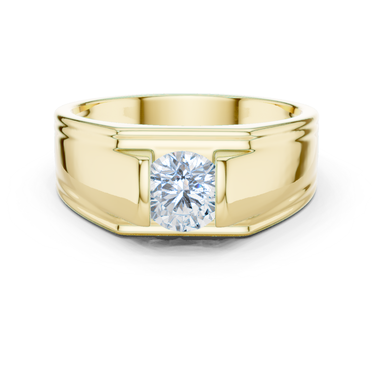 Lab Grown Round Shape Diamond, Dazzling Every Time Any occasion Men's Diamond Ring - HIGHCARAT DIAMONDS