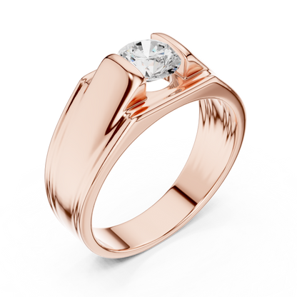 Lab Grown Round Shape Diamond, Dazzling Every Time Any occasion Men's Diamond Ring - HIGHCARAT DIAMONDS