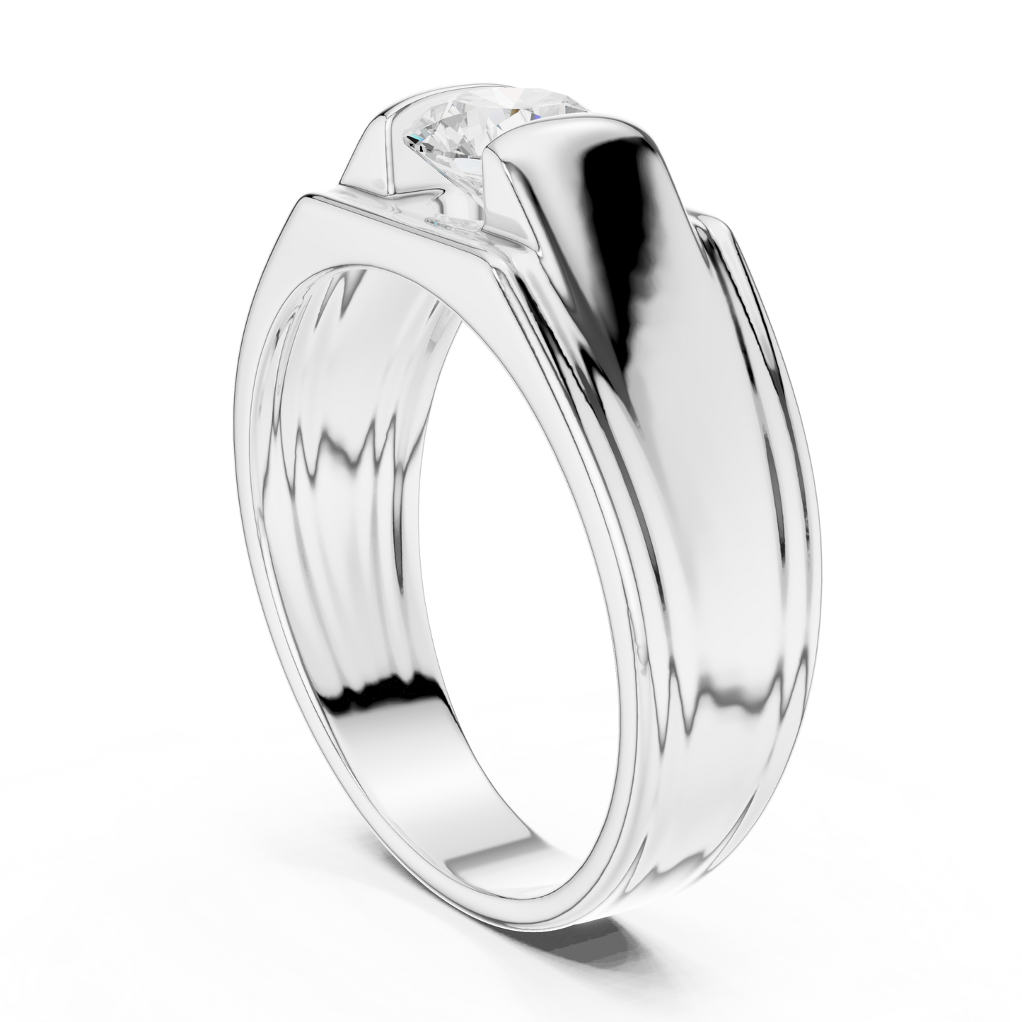 Lab Grown Round Shape Diamond, Dazzling Every Time Any occasion Men's Diamond Ring - HIGHCARAT DIAMONDS