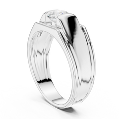 Lab Grown Round Shape Diamond, Dazzling Every Time Any occasion Men's Diamond Ring - HIGHCARAT DIAMONDS