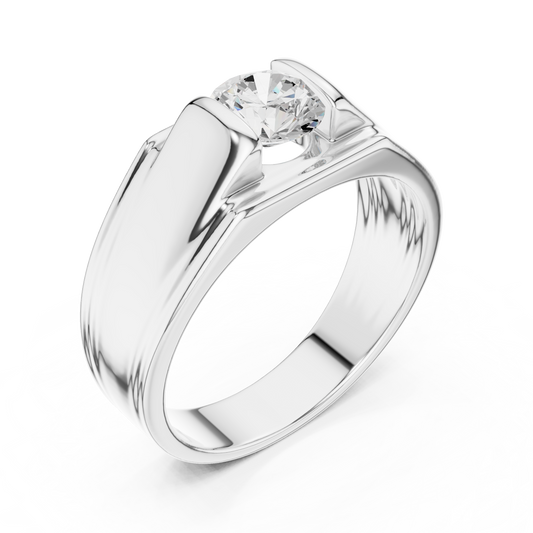 Lab Grown Round Shape Diamond, Dazzling Every Time Any occasion Men's Diamond Ring - HIGHCARAT DIAMONDS