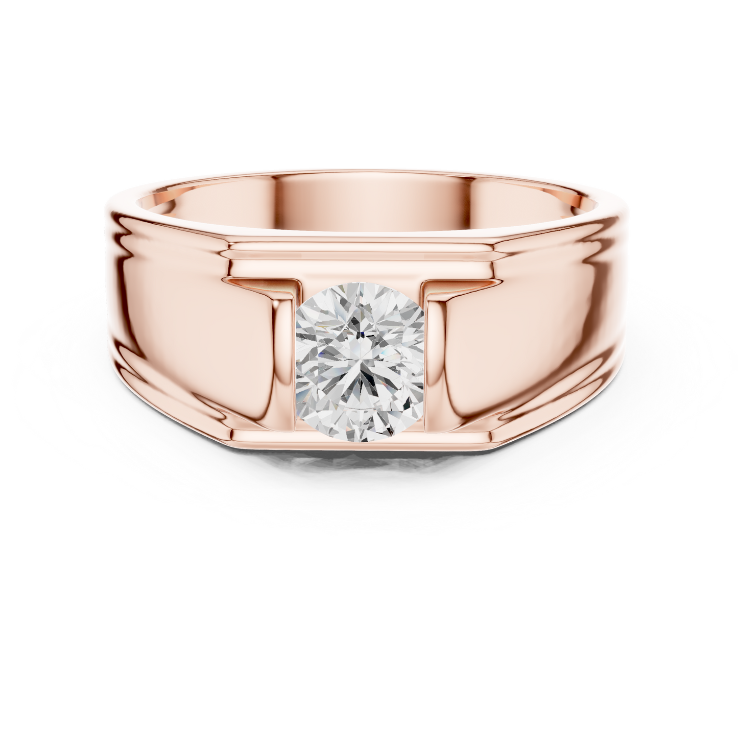 Lab Grown Round Shape Diamond, Dazzling Every Time Any occasion Men's Diamond Ring - HIGHCARAT DIAMONDS