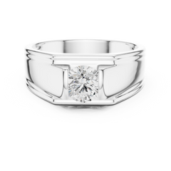 Lab Grown Round Shape Diamond, Dazzling Every Time Any occasion Men's Diamond Ring - HIGHCARAT DIAMONDS