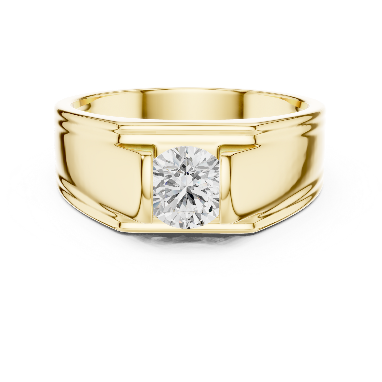 Lab Grown Round Shape Diamond, Dazzling Every Time Any occasion Men's Diamond Ring - HIGHCARAT DIAMONDS
