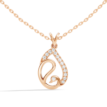 Classical Vintage Round Pendant Natural & Lab Diamonds Affordable Jewelry For Her