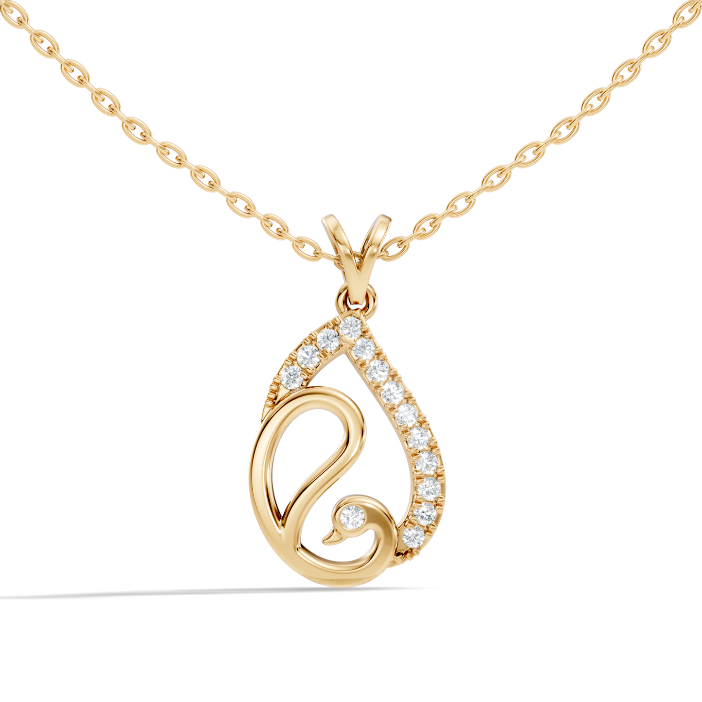 Classical Vintage Round Pendant Natural & Lab Diamonds Affordable Jewelry For Her