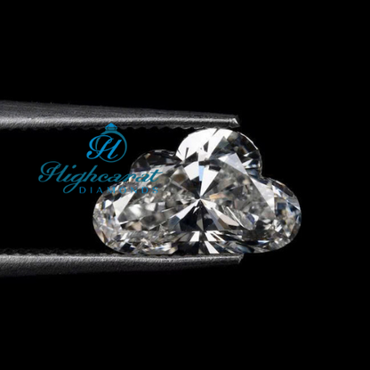 Cloud Shape New Unique Style Lab Grown Diamond Every Wear Gifted For Her Women