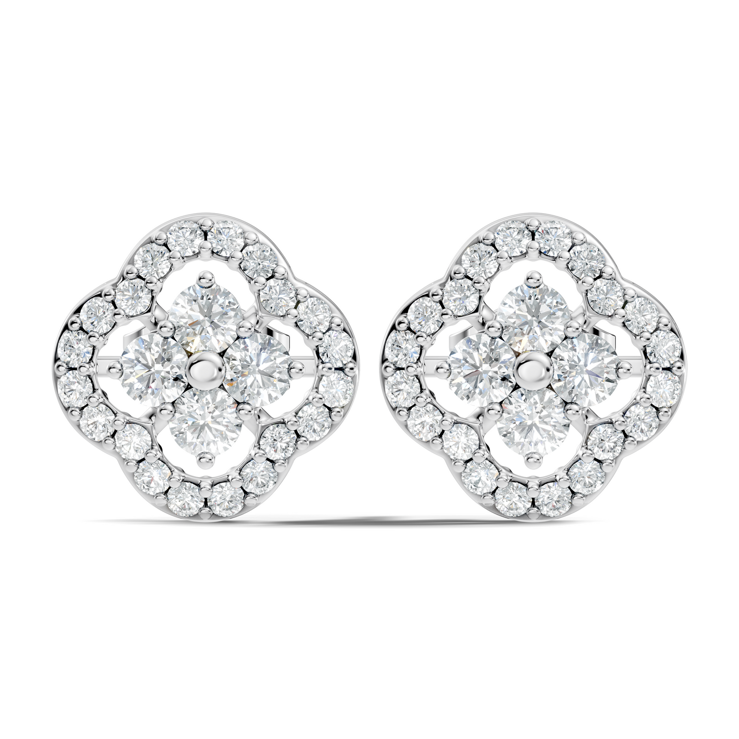 10k Solid Rose Gold Round Natural-Lab Grown Stunning Adorable Vintage Diamond Earring For Her - HIGHCARAT DIAMONDS