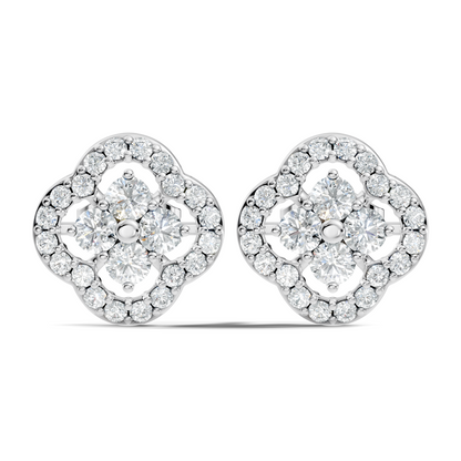 10k Solid Rose Gold Round Natural-Lab Grown Stunning Adorable Vintage Diamond Earring For Her - HIGHCARAT DIAMONDS
