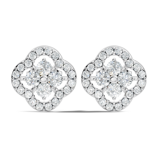 10k Solid Rose Gold Round Natural-Lab Grown Stunning Adorable Vintage Diamond Earring For Her - HIGHCARAT DIAMONDS