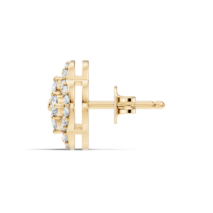 10k Solid Rose Gold Round Natural-Lab Grown Stunning Adorable Vintage Diamond Earring For Her - HIGHCARAT DIAMONDS
