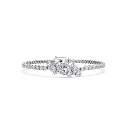 Cluster Lab Grown Diamond Tennis Style Bracelet - HIGHCARAT DIAMONDS