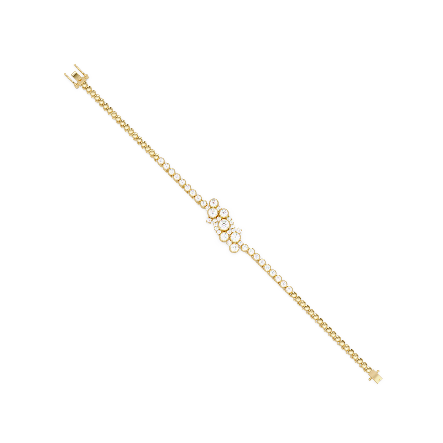 Cluster Lab Grown Diamond Tennis Style Bracelet - HIGHCARAT DIAMONDS