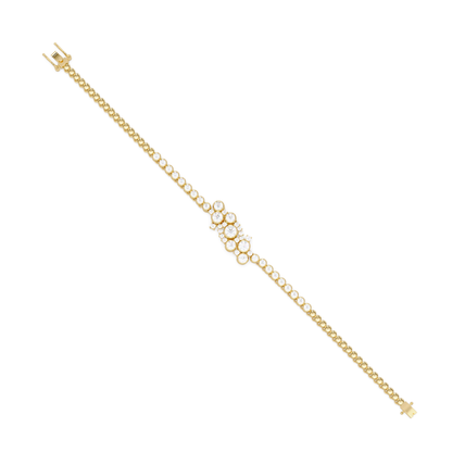 Cluster Lab Grown Diamond Tennis Style Bracelet - HIGHCARAT DIAMONDS