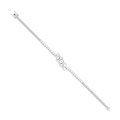 Cluster Lab Grown Diamond Tennis Style Bracelet - HIGHCARAT DIAMONDS