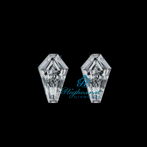 Coffin Cut Lab Grown Diamond Unique Shining Engagement Ring For Women