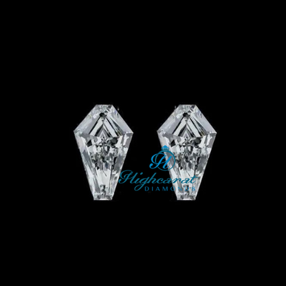 Coffin Cut Lab Grown Diamond Unique Shining Engagement Ring For Women