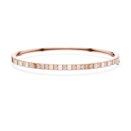 Colorless Round Cut Art Deco Cluster Vintage Party Wear Diamond Bangle Bracelets Gift For Women's - HIGHCARAT DIAMONDS