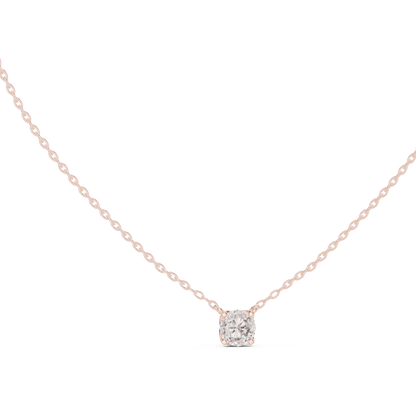 Colorless sparkling Round Diamond Solitaire Pendant Necklace Gift For Her