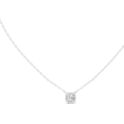 Colorless sparkling Round Diamond Solitaire Pendant Necklace Gift For Her