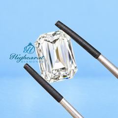Emerald Shape Criss Step Cut Lab Grown Diamond Stone