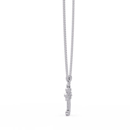 Crowned Letter J Lab Grown Diamond Initial Pendant - HIGHCARAT DIAMONDS