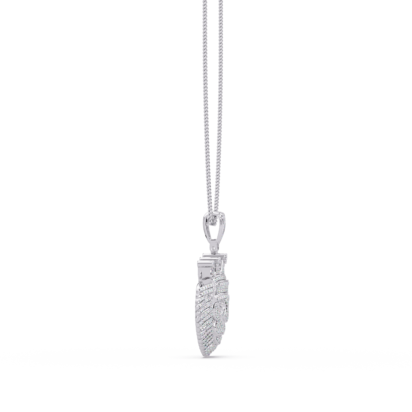 Crowned Lion Lab Grown Diamond Pendant - HIGHCARAT DIAMONDS