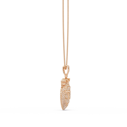 Crowned Lion Lab Grown Diamond Pendant - HIGHCARAT DIAMONDS