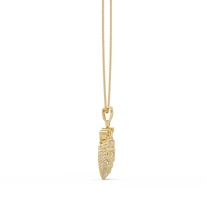 Crowned Lion Lab Grown Diamond Pendant - HIGHCARAT DIAMONDS