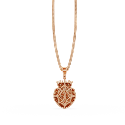 Crowned Lion Lab Grown Diamond Pendant - HIGHCARAT DIAMONDS