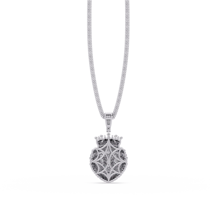 Crowned Lion Lab Grown Diamond Pendant - HIGHCARAT DIAMONDS