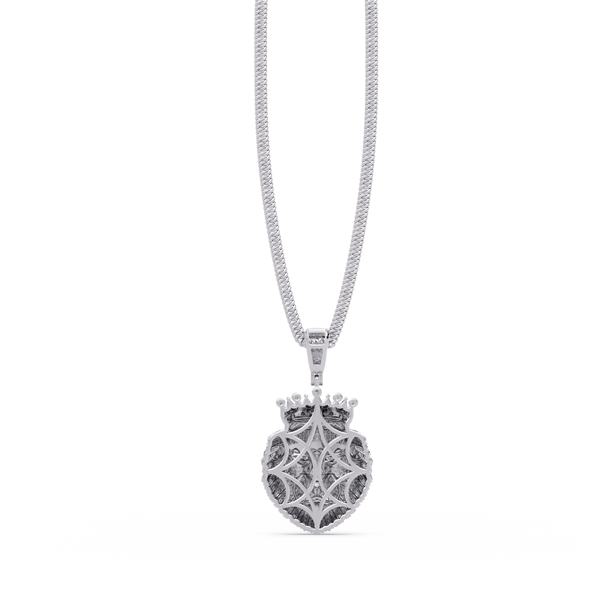 Crowned Lion Lab Grown Diamond Pendant - HIGHCARAT DIAMONDS