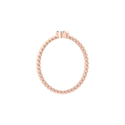 Crushed Round Diamond Solitaire Engagement Ring