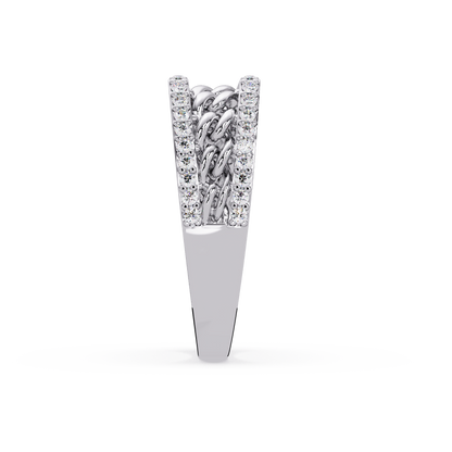 Cuban Link Lab Grown Diamond Band Ring - HIGHCARAT DIAMONDS