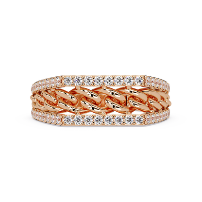 Cuban Link Lab Grown Diamond Band Ring - HIGHCARAT DIAMONDS