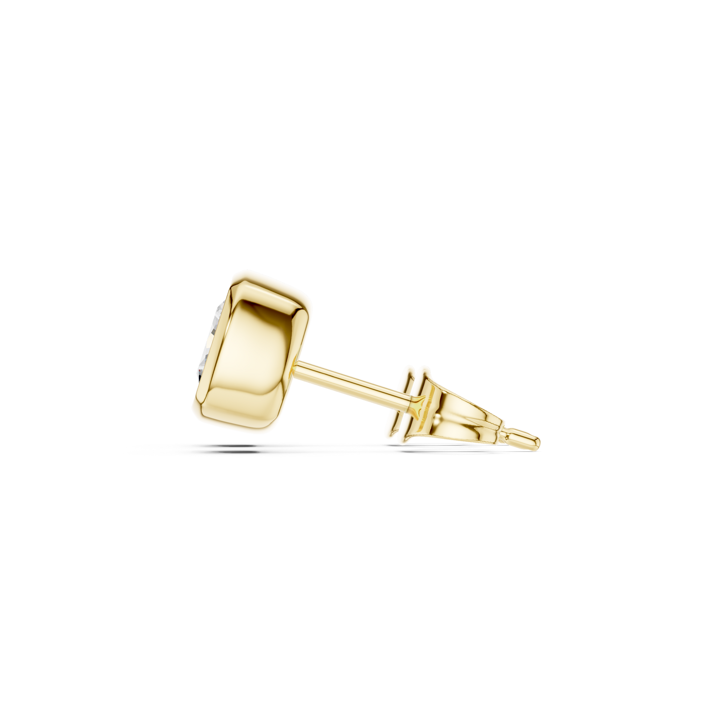 Cushion Cut 1.00Ct Lab Grown Diamond Minimalist Bezel Set Stunning Daily Wear Stud Earring - HIGHCARAT DIAMONDS