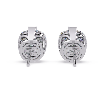 Cushion Cut Lab Grown Diamond Stud Earrings - HIGHCARAT DIAMONDS