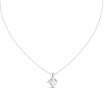 Solitaire Cushion Cut Langrown Sparkling Diamond Pendant For Her In 18K Solid Yellow Gold - HIGHCARAT DIAMONDS