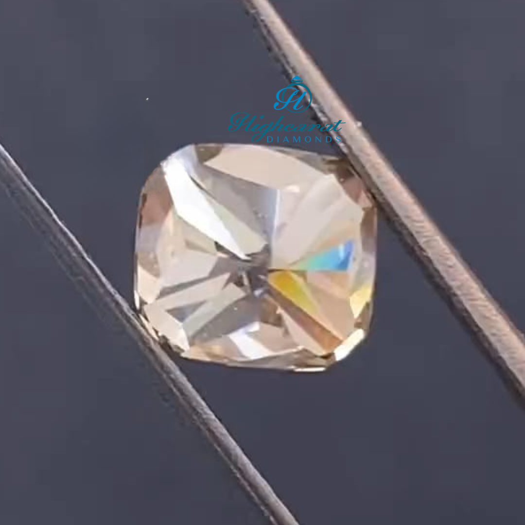 Cushion Old Cut Loose Diamond, Unique Champagne Brown Elegant Minimalist Lab Grown Diamond Use For All Jewelry In Her - HIGHCARAT DIAMONDS