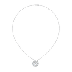 Elegant Cushion Cut 1.62 Ct Lab-Grown Diamond Halo Accent Pendant Necklace for Women - HIGHCARAT DIAMONDS