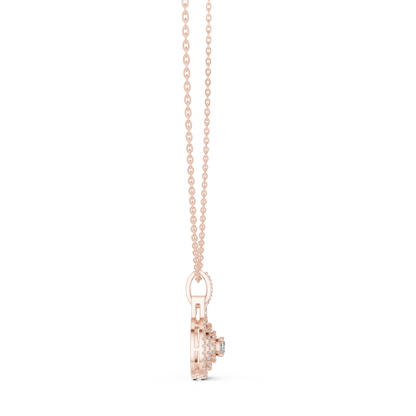 Cushion Square & Round Shape 14k Gold Lab Grown Minimalist Diamond Pendant For You - HIGHCARAT DIAMONDS