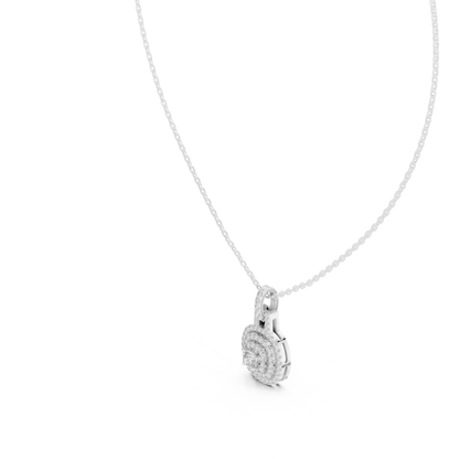 Cushion Square & Round Shape 14k Gold Lab Grown Minimalist Diamond Pendant For You - HIGHCARAT DIAMONDS