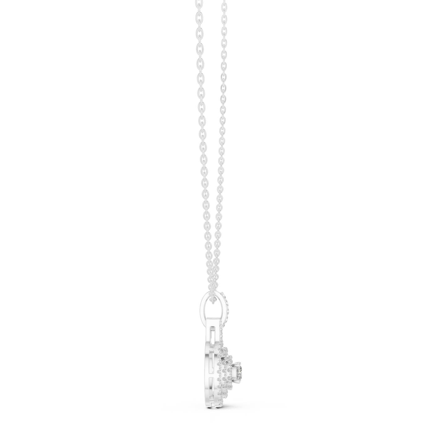 Cushion Square & Round Shape 14k Gold Lab Grown Minimalist Diamond Pendant For You - HIGHCARAT DIAMONDS