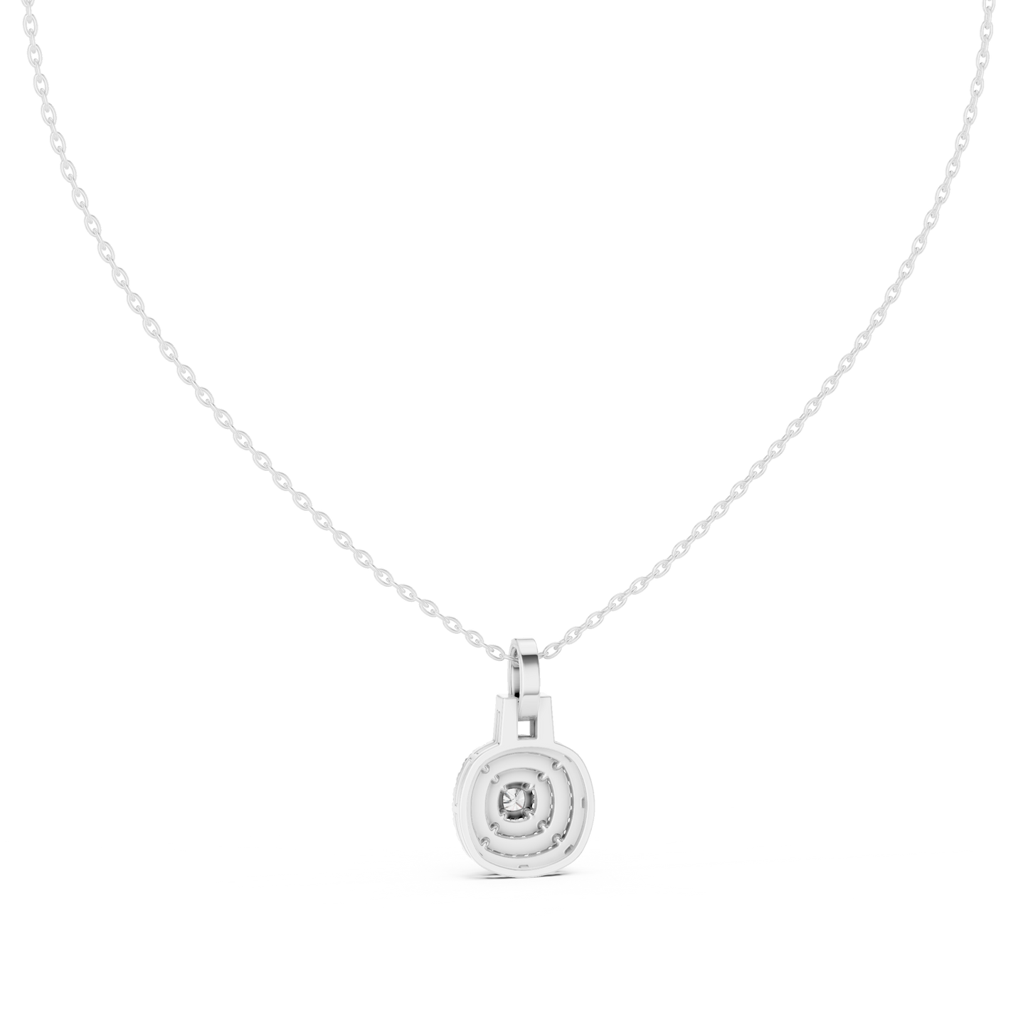 Cushion Square & Round Shape 14k Gold Lab Grown Minimalist Diamond Pendant For You - HIGHCARAT DIAMONDS
