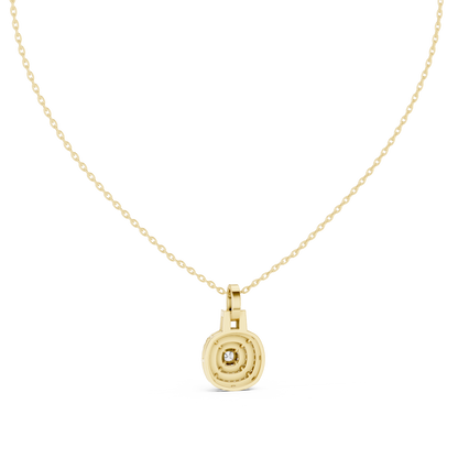 Cushion Square & Round Shape 14k Gold Lab Grown Minimalist Diamond Pendant For You - HIGHCARAT DIAMONDS
