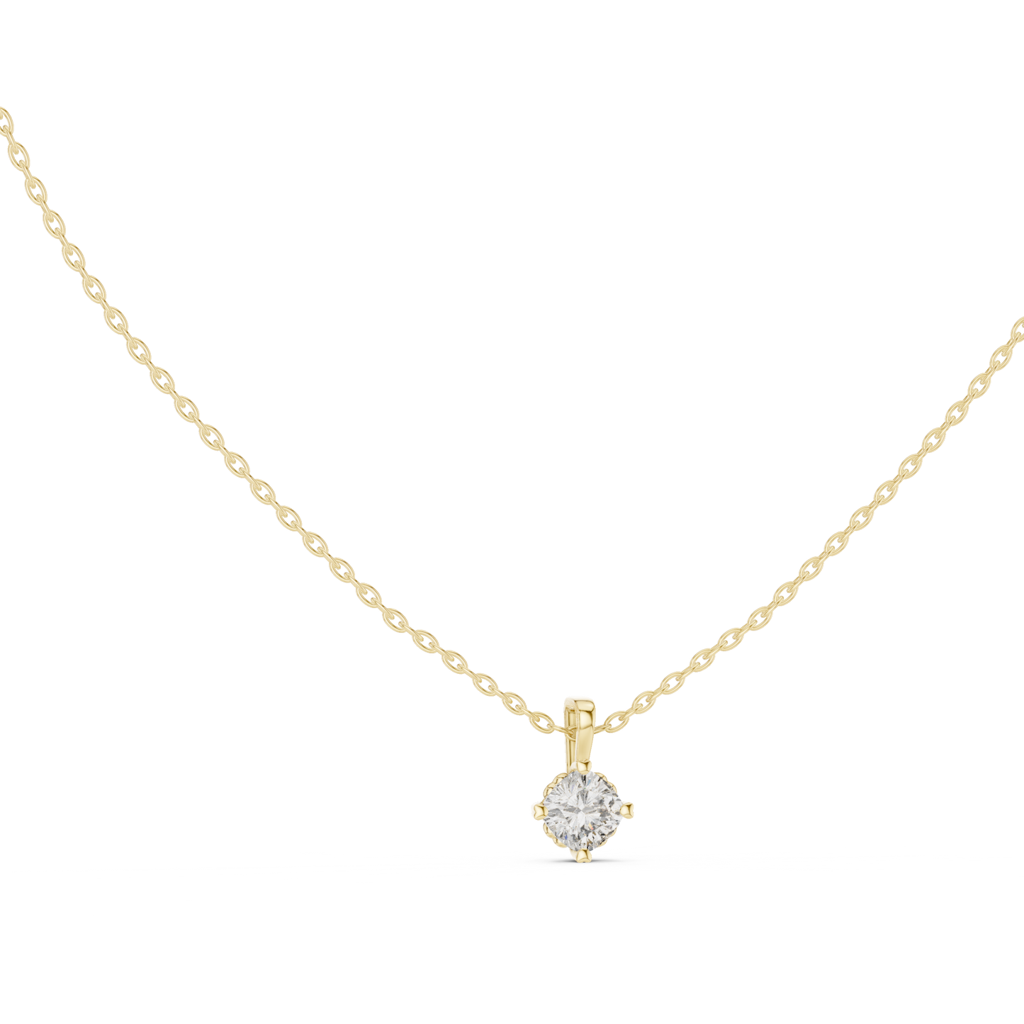 Cushion Shape Lab Grown Diamond Ethically wear Soliatire Pendant For Womens - HIGHCARAT DIAMONDS