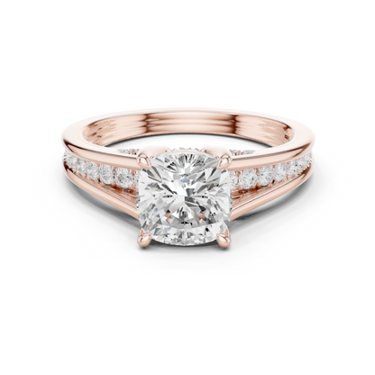 Pave Set 2.30Ct Cushion and Round Cut Top Grade Diamond Unique Delicate Stacking Wedding Ring Gift For Her - HIGHCARAT DIAMONDS