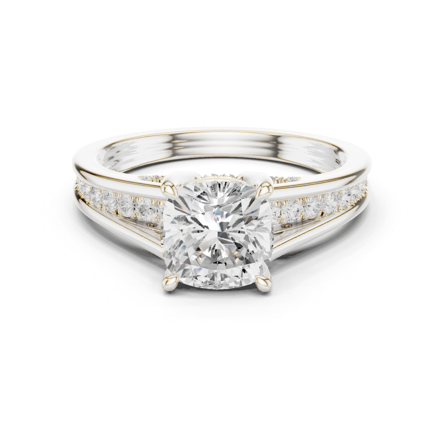 Pave Set 2.30Ct Cushion and Round Cut Top Grade Diamond Unique Delicate Stacking Wedding Ring Gift For Her - HIGHCARAT DIAMONDS